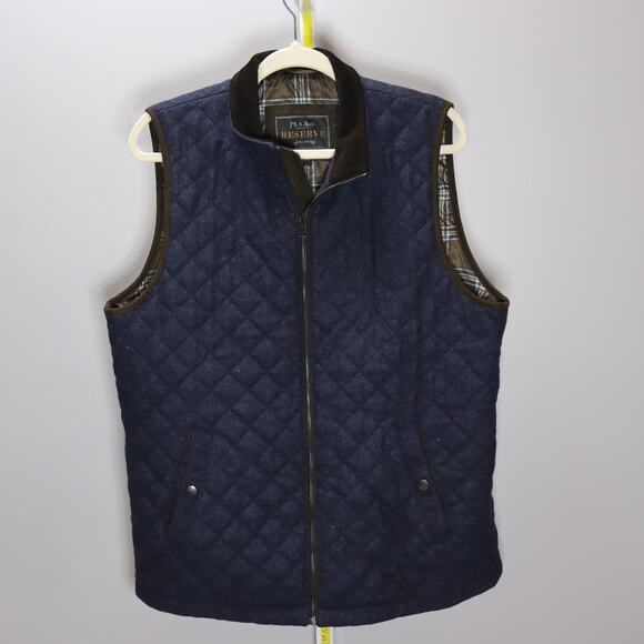 Jos. A. Bank Reserve Quilted Wool Blend Vest Men’s Large - Picture 1 of 4
